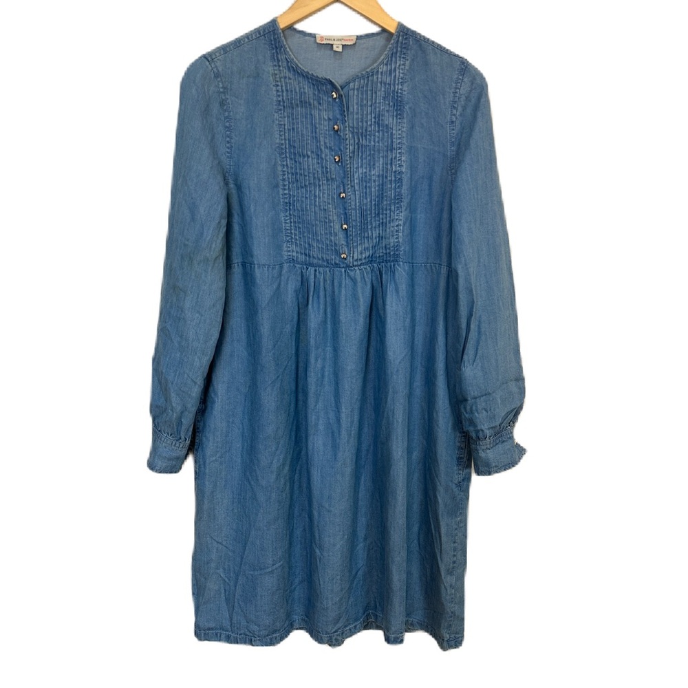 Paul & Joe Sister Chambray Blue Denim Batignole Dress Women’s Sz 8 US